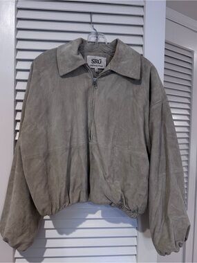 SRG Atelier Elenore Suede jacket in butter beige